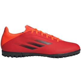 Ghete de fotbal Adidas X Speedflow.4 Tf M FY3336 roșu portocale si rosii