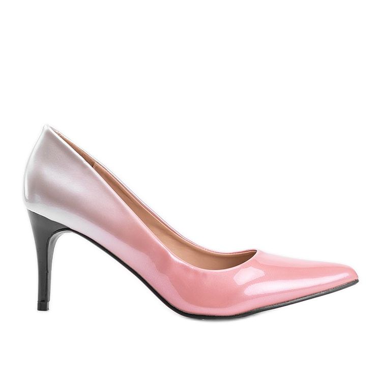 Pompă din aur roz pe toc stiletto Kaqia de aur