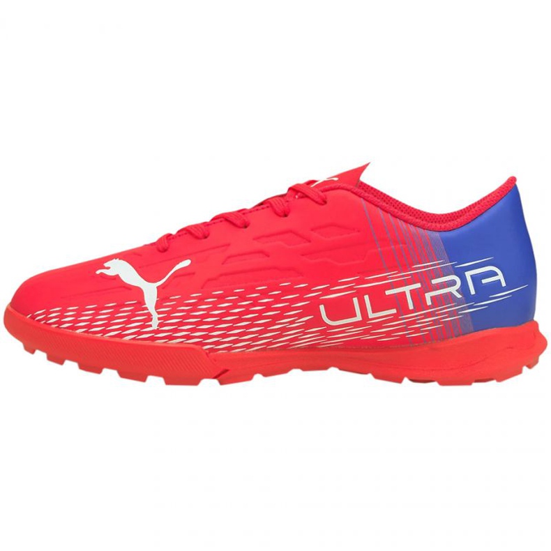 Ghete de fotbal Puma Ultra 4.3 Tt Jr 106541 01 roșu portocale si rosii