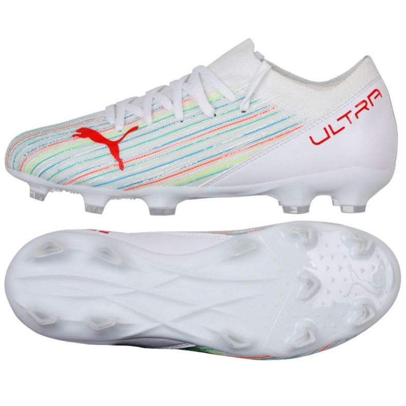 Ghete de fotbal Puma Ultra 3.2 Fg Ag Jr 106360 06 multicolor alb