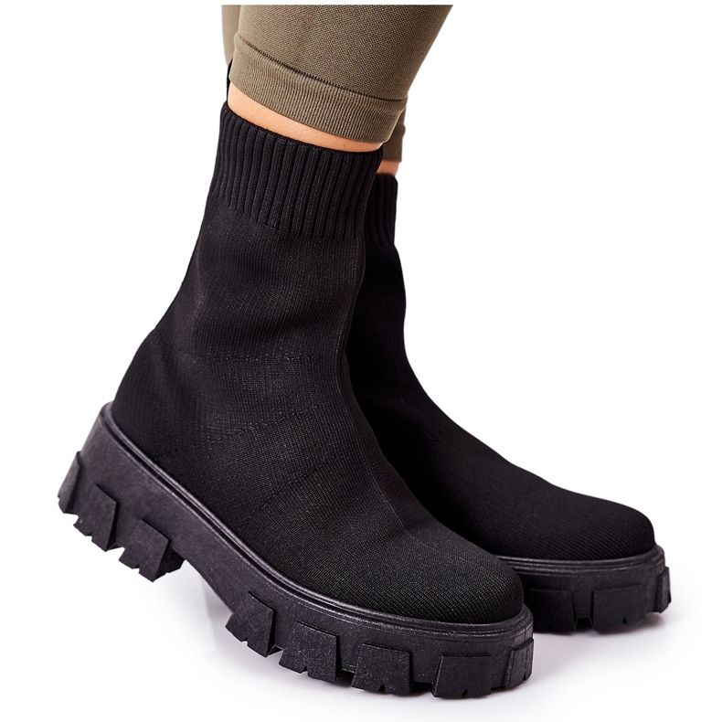 PS1 Muncitori din țesături elastice de pe platformă Inspirație neagră negru PS1 Muncitori din țesături elastice de pe platformă Inspirație neagră negru