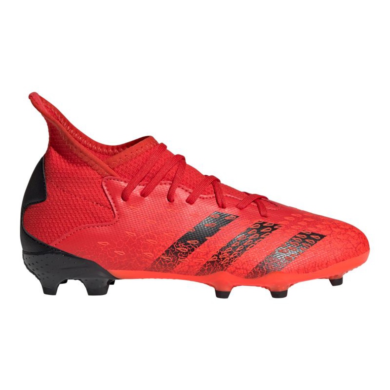 Ghete de fotbal Adidas Predator Freak.3 Fg Jr FY6282 roșu portocale si rosii