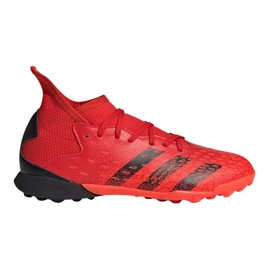 Ghete de fotbal Adidas Predator Freak.3 Tf Jr FY6314 multicolor portocale si rosii