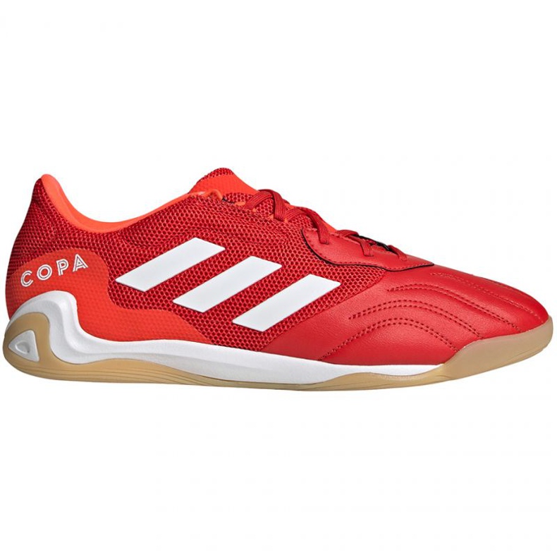 Ghete de fotbal Adidas Copa Sense.3 In Sala M FY6192 roșu portocale si rosii