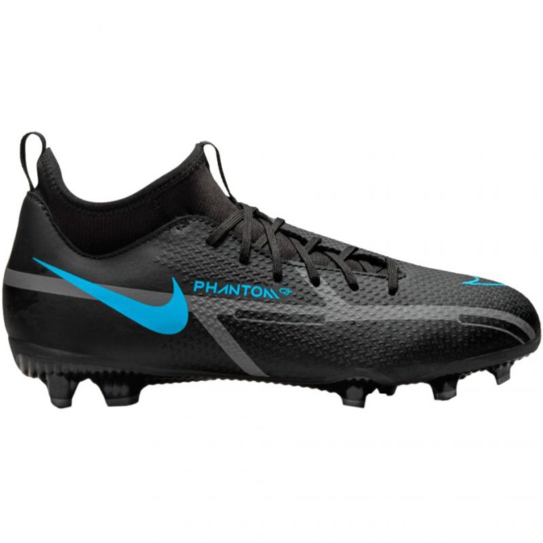 Pantofi de fotbal Nike Phantom GT2 Academy Df FG / MG Jr DC0813 004 negru negru Pantofi de fotbal Nike Phantom GT2 Academy Df FG / MG Jr DC0813 004 negru negru