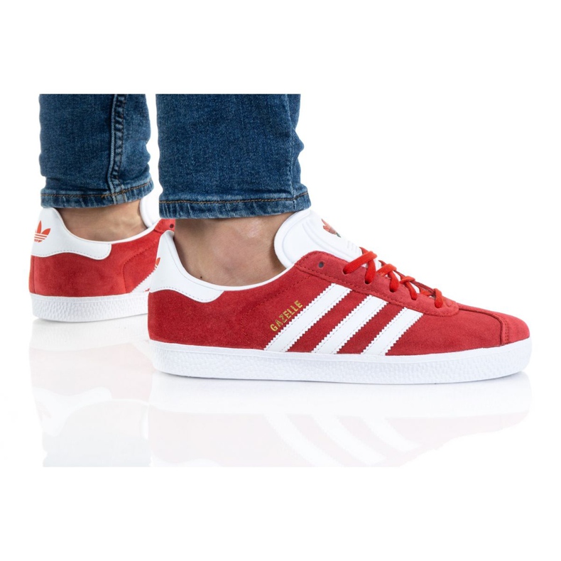 Pantofi Adidas Gazelle Jr FX6116 roșu portocale