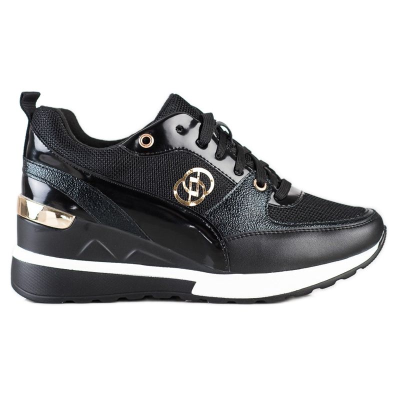 Evento Adidași cu pană la modă negru Evento Adidași cu pană la modă negru