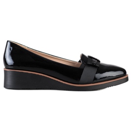 W. Potocki Încălțăminte cu panglică decorativă negru