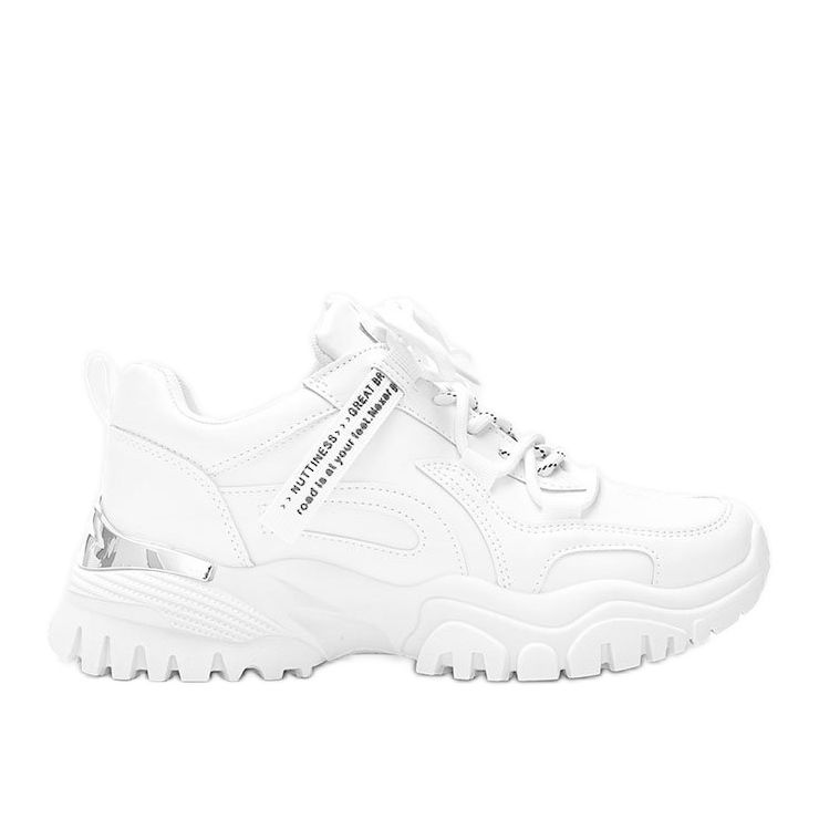 Adidași albi cu talpă groasă Zooey