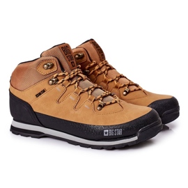 Încălțăminte caldă de trekking pentru bărbați Big Star EE174438 Camel maro Încălțăminte caldă de trekking pentru bărbați Big Star EE174438 Camel maro