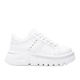 Adidași albi pe talpa înaltă din Alasana
