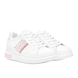 Adidași albi și roz cu știfturi Sashell