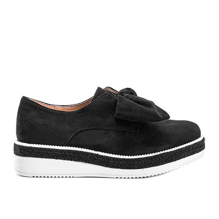 Pantofi negri pe talpa groasă Sindri negru