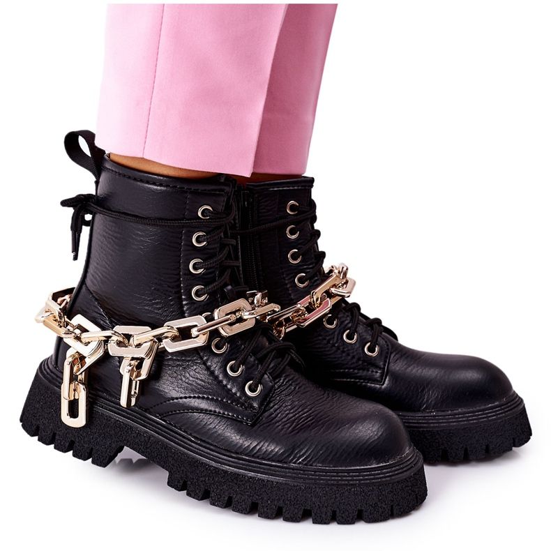 Cizme de graal negre cu stil înalt negru