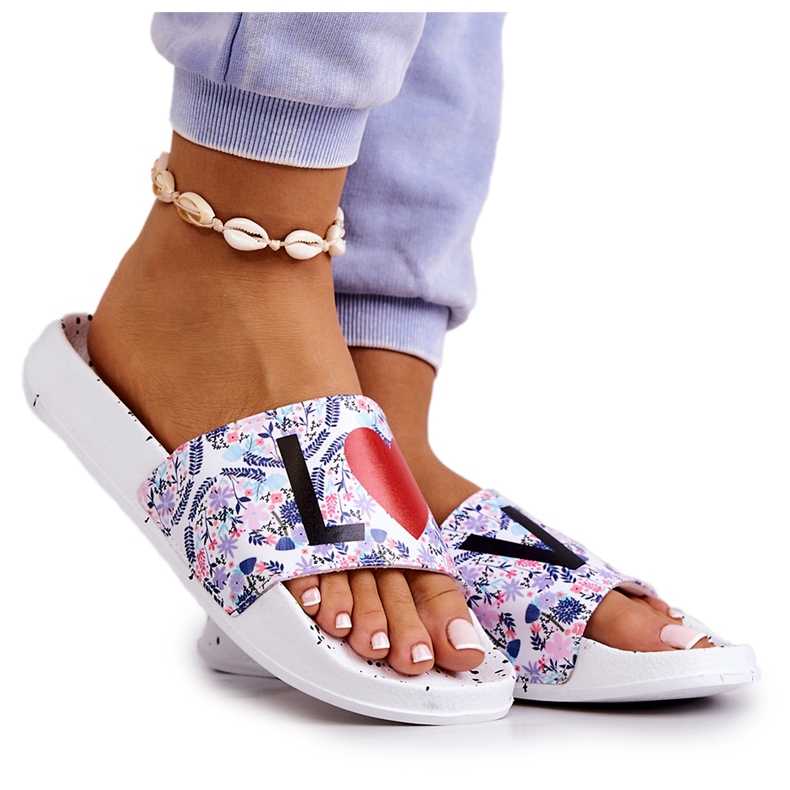 Papuci de damă Big Star Love White DD274A256 alb