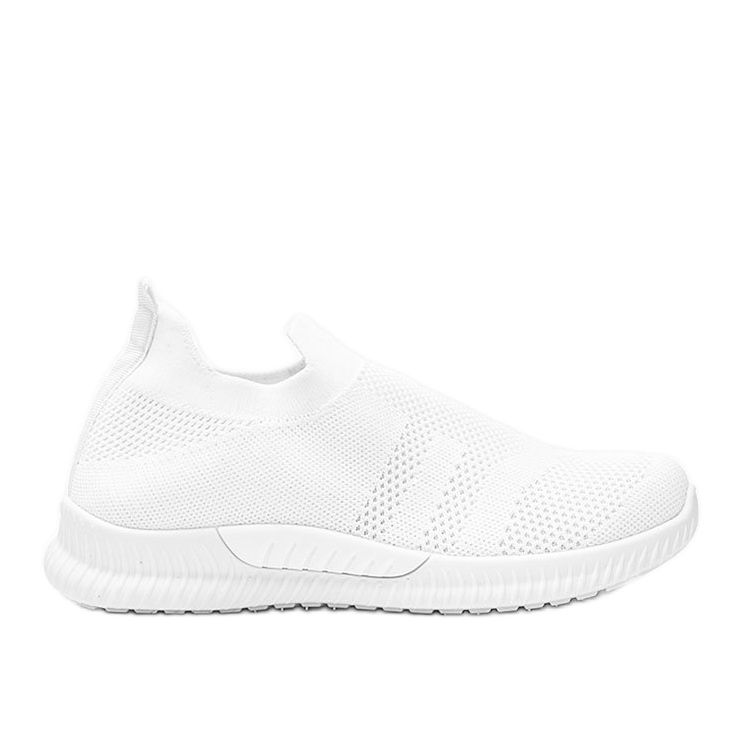 Încălțăminte sportă albă, cu alunecare Încălțăminte sportă albă, cu alunecare