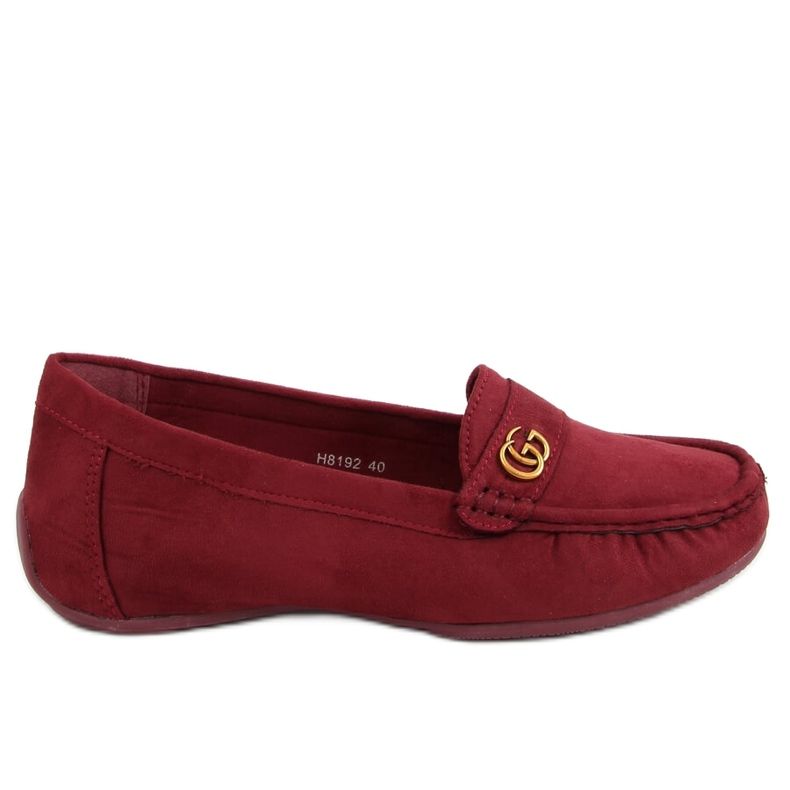 Mocasini dama bordeaux H8192 Burdeos roșu