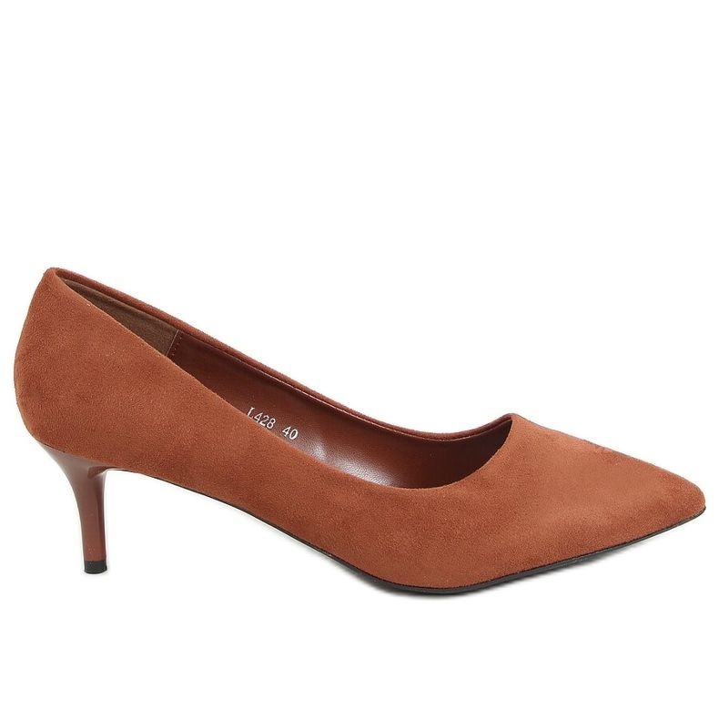 Pompă cu toc mic maro L428 Camel Pompă cu toc mic maro L428 Camel