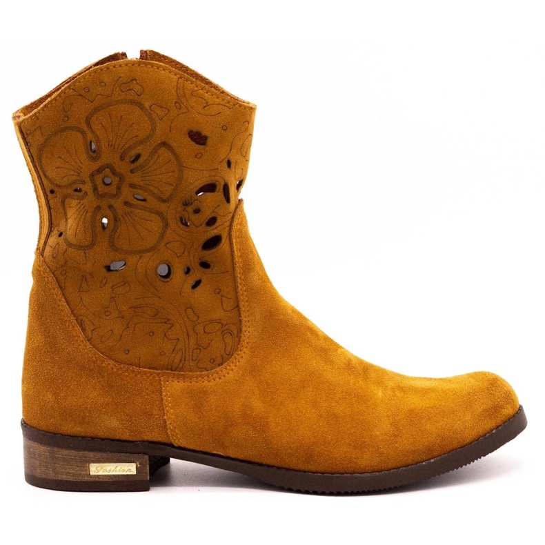 Olivier Cizme ajurate Jess roșii confortabile maro