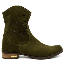 Olivier Cizme confortabile ajurate verzi Jess verde