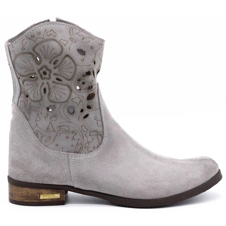 Olivier Cizme confortabile Jess deschis, gri deschis