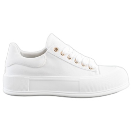 Goodin Adidași clasici pe platformă alb Goodin Adidași clasici pe platformă alb