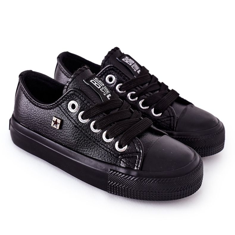 Adidași din piele pentru copii Big Star FF374304 Negru