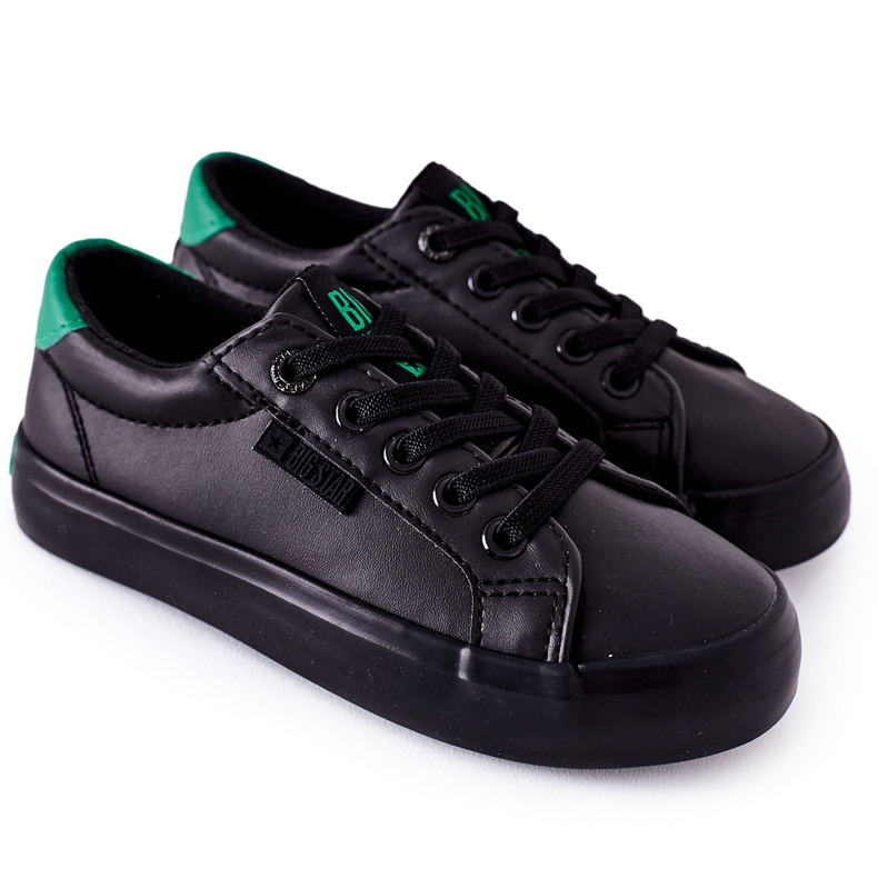 Adidași din piele pentru copii Big Star DD374147 Negru