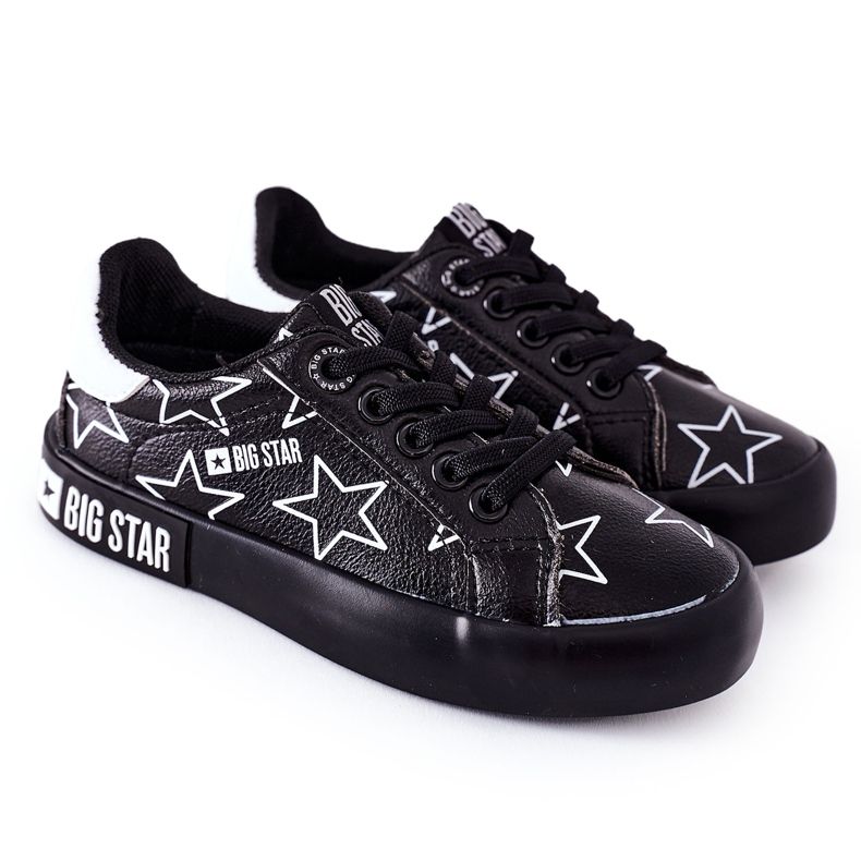 Adidași din piele pentru copii Big Star II374002 Negru