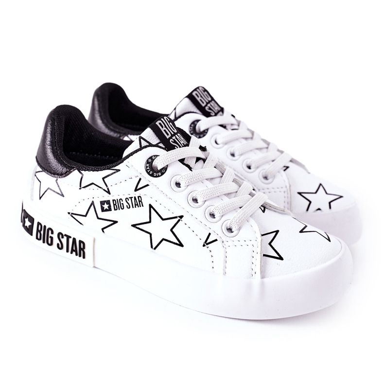 Adidași din piele pentru copii Big Star II374001 Alb
