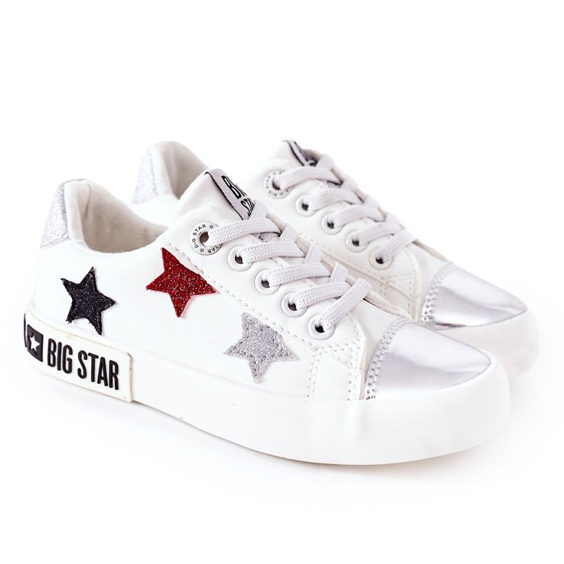 Adidași din piele pentru copii Big Star II374032 Alb