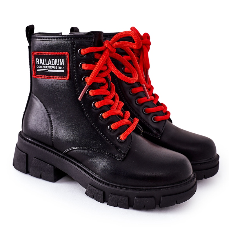 S.Barski Cizme negre calde pentru copii Fincastle negru negru