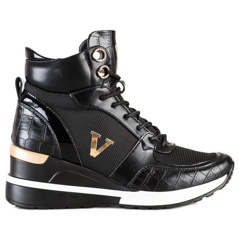 Înalt VINCEZA Sneaekrsy negru