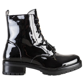 S. BARSKI Muncitori din piele ecologică lăcuită S.BARSKI negru