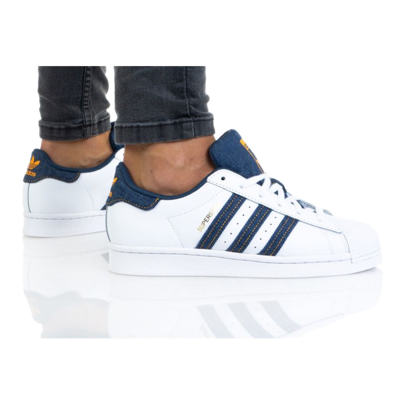 Încălțăminte adidas Superstar Jr H04025 alb albastru marin