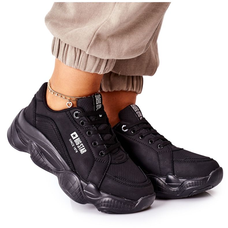 Încălțăminte sport de damă Memory Foam Big Star II274356 Negru