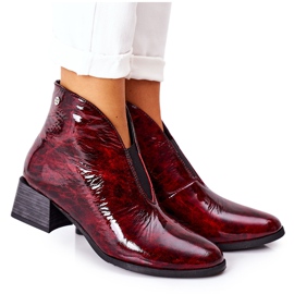 Cizme de piele caldă cu toc înalt Maciejka 04777-23 Claret roșu Cizme de piele caldă cu toc înalt Maciejka 04777-23 Claret roșu