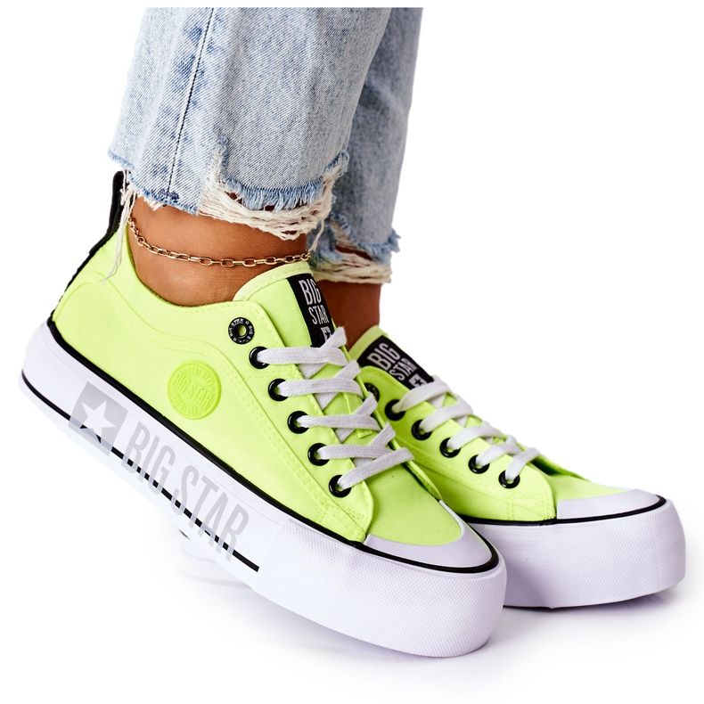 Big Star Adidași pe marea stea II274022 platformă Neon Yellow galben