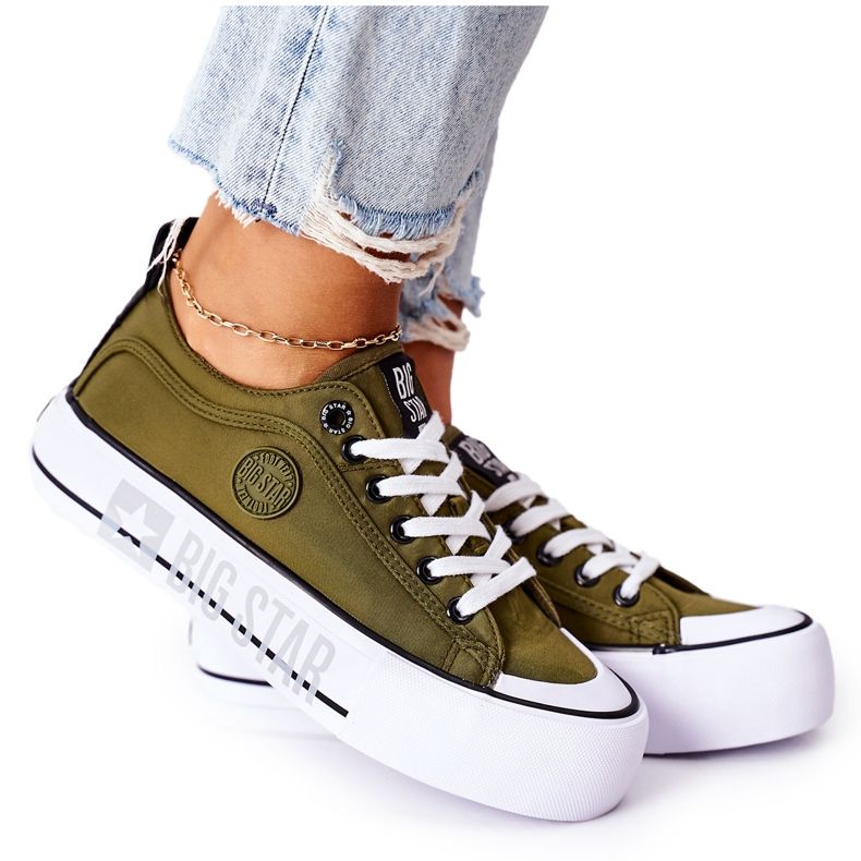 Adidași pe platforma Big Star II274024 kaki verde