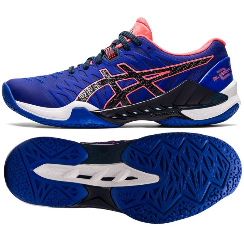 Pantofi de handbal Asics Blast Ff 2 1072A046 400 albastru albastru
