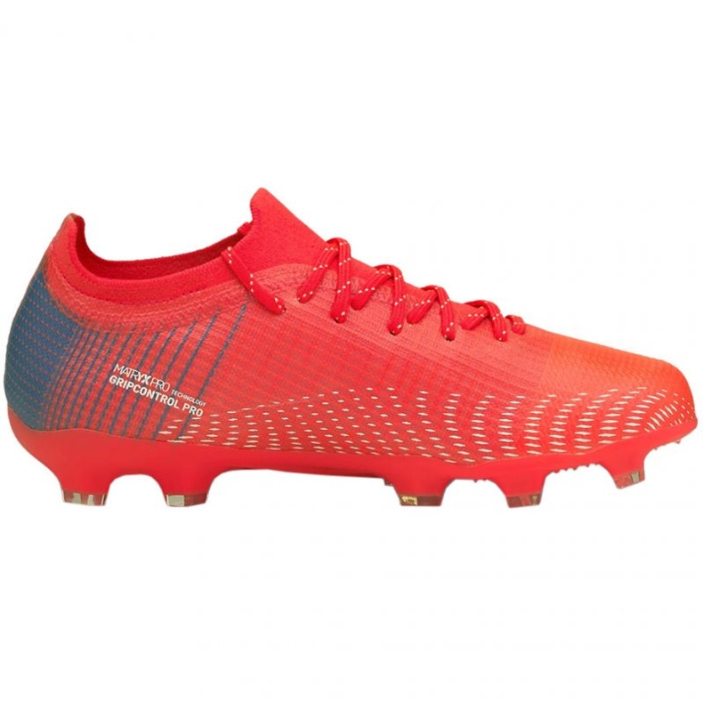 Ghete de fotbal Puma Ultra 2.3 Fg Ag Jr 106522 01 multicolor portocale si rosii