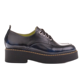 Marco Shoes Mocasini Chiara din piele periată negru albastru Marco Shoes Mocasini Chiara din piele periată negru albastru