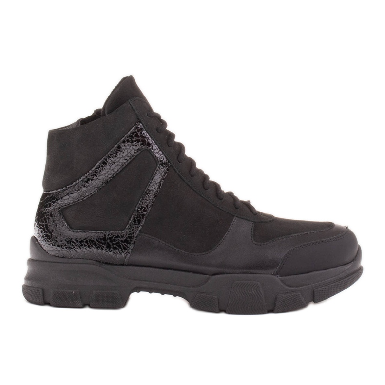 Marco Shoes Ghete Sporty Mil cu lac decorativ negru