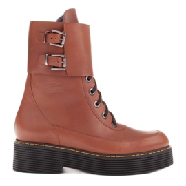 Marco Shoes Ghete Federica cu cleme decorative maro Marco Shoes Ghete Federica cu cleme decorative maro