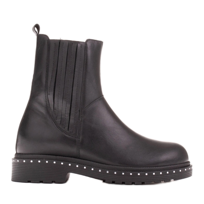 Marco Shoes Cizme Costanza cu știfturi argintii negru