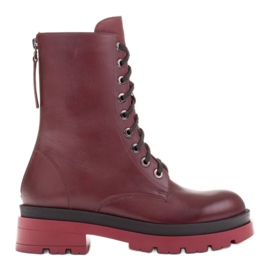 Marco Shoes Ghete cu cordon Giulia claret roșu Marco Shoes Ghete cu cordon Giulia claret roșu