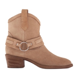Marco Shoes Cizme de cowboy Kaja cu curea decorativă bej Marco Shoes Cizme de cowboy Kaja cu curea decorativă bej
