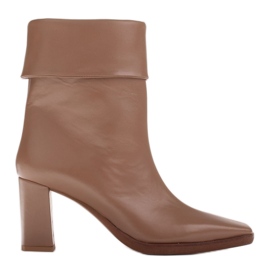 Marco Shoes Cizme elegante Loren cu guler înfășurat bej Marco Shoes Cizme elegante Loren cu guler înfășurat bej