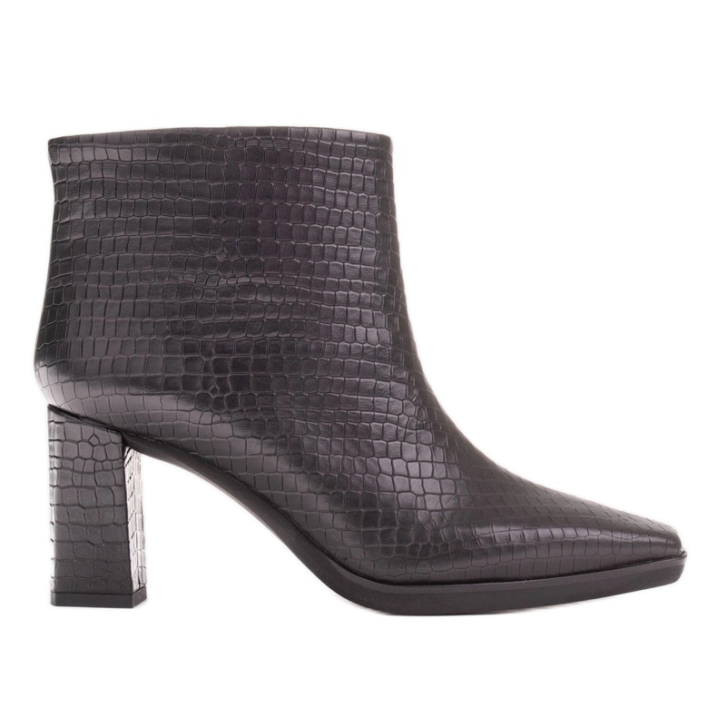 Marco Shoes Cizme combinate din două tipuri de piele negru Marco Shoes Cizme combinate din două tipuri de piele negru