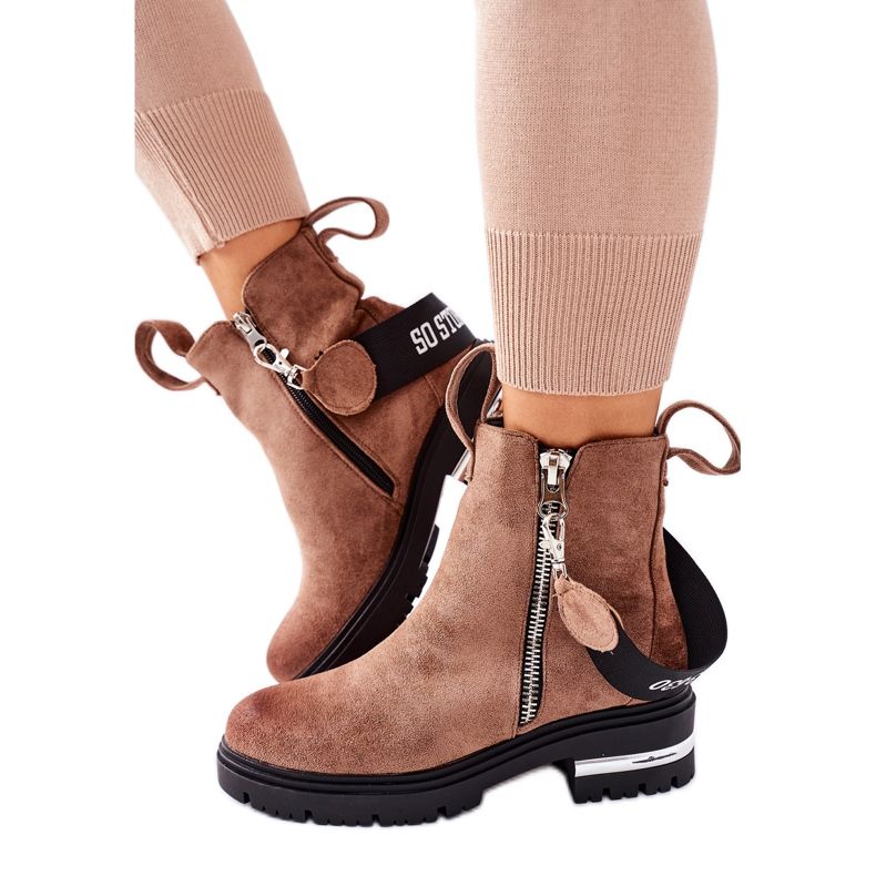 PS1 Cizme cald Cortona maro cu fermoar PS1 Cizme cald Cortona maro cu fermoar